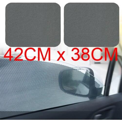 2 Pcs Car Sunshade Stickers Static Electricity Stickers Sunscreen Heat Insulation Car Window Foils Side Window Sunshade 42*38CM