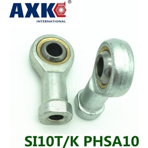 Axk 4pcs Free Shipping 10mm Female Right Hand Thread Rod End Joint Bearing Metric Thread M10x1.5mm Si10t/k Phsa10