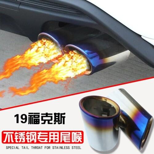 Free shipping for Ford Focus 2019 2020 stainless steel Car muffler tail throat modification Car-styling