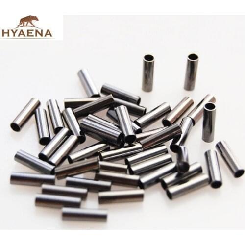 Hyaena 100pcs/set 10 Size Fishing Stainless Steel Fishing Line Sleeve Copper Tube Fishing Accessories Fishing Line Tube