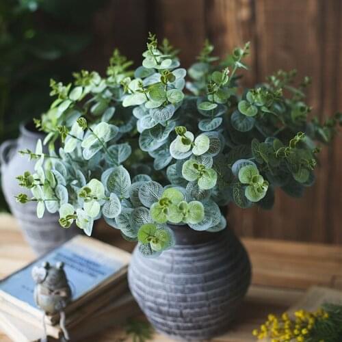 Eucalyptus Simulation Flower Artificial Plant Dry Branch Plant Floral Green Leaves Rural Style Home Decoration