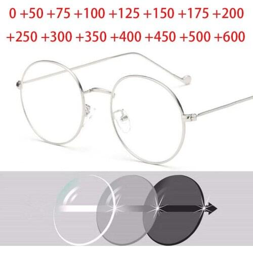 Fashion Design Metal Round Frames Reading Glasses Men Women Optical Glasses Unisex Eyewear +50 +75 +100 +150 +200 +250 To +600
