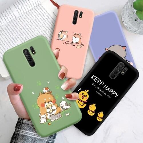 Cartoon Shockproof Phone Cases For Redmi 9T 9C 9A 8A 7A 6 Pro Note 9T 9S 9 Pro Max 8 Pro 8T 7 Note 6 Liquid Silicone Cover Coque