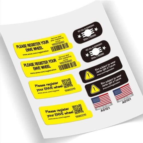 EVNE SES Gas nozzle sticker road bike carbon cutter ring wheel set repair parts bicycle waterproof custom small yellow standard