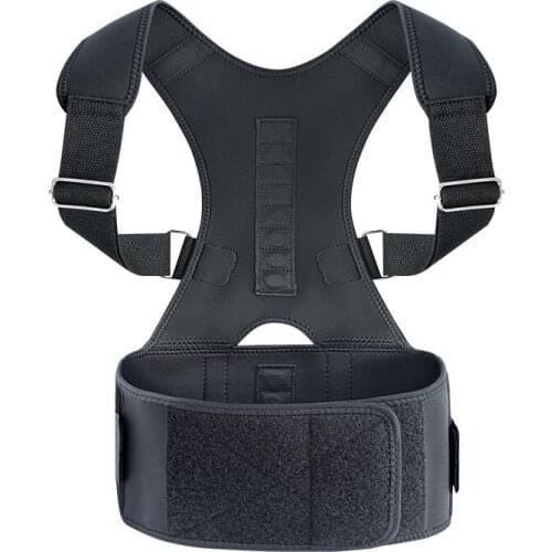 Adjustable Posture Corrector Back Support Shoulder Lumbar Brace Belt Support Corset For Men Women S-2XL Unisex