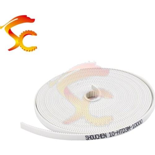 Arc HTD 3M Open timing belt Width 6/9/10/15/20/25/30/40mm Polyurethane steel PU 3M-15mm HTD3M Synchronous belt Laser CNC