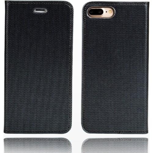 Luxury brand phone case leather double lines of flip phone cover For iPhone 7 Plus hand-made handphone case