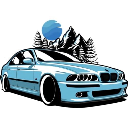RuleMylife E46 E90 Drift Art For BMW Car Stickers Decal Anime Cute Car Accessories Decoration Pegatinas Para Coche