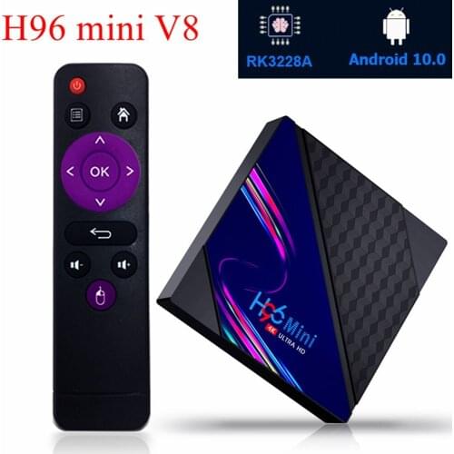 5pcs Android 10 TV Box H96 Mini V8 1GB 8GB 2GB 16GB RK3328A Quad Core 2.4G Wifi 4K 1080p Google Play Youtube Smart Media Player