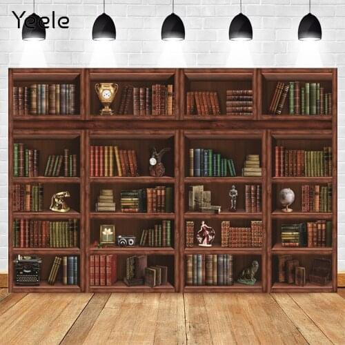 Yeele Library Bookshelf Books Photography Backdrops Vintage Grunge Vinyl Photographic Background For Photo Studio Photozone Prop