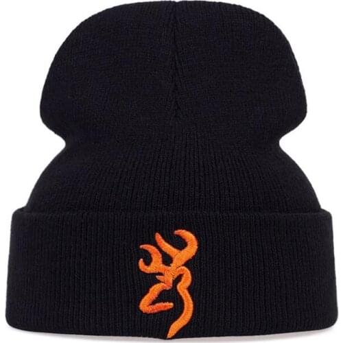 New BROWNING Embroidery Knitted Beanie Hat For Autumn Winter Men Women Fashion Warm Beanies Hip Hop Cap For Ski Outdoor 2020