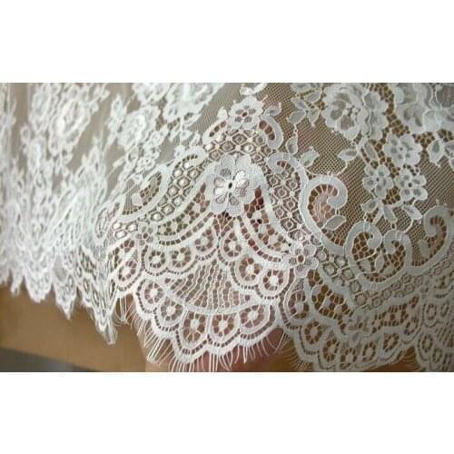 High quality lace african eyelash lace fabric wedding dress craft materials 1.5 meters x 3 meters / lot