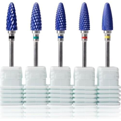 1Pcs Ceramic Nail Drill Bit Milling Cutter Nail Files Buffers For Electric Manicure Drills Machine Nail Art Equipment Accessory