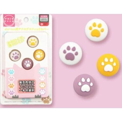 10sets Thumb Grips Cute Cat Paw Claw Pad Stick Cap Joystick Cover For Nintend Switch Lite NS JoyCon Controller Gamepad Cap
