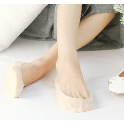 10 Pairs / Bag Summer Thin Section Invisible Boat Socks Women Rose Bottom Silicone Anti-Skid Ice Boat Socks