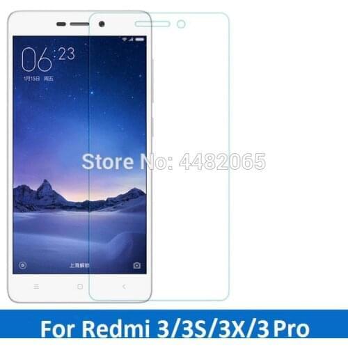 10pcs Tempered Glass For Xiaomi Redmi 3S 3 Pro Case Screen Protector on Ksiomi Xiomi redmi 3s 3X 3 S X Film Cover Glas Fundas