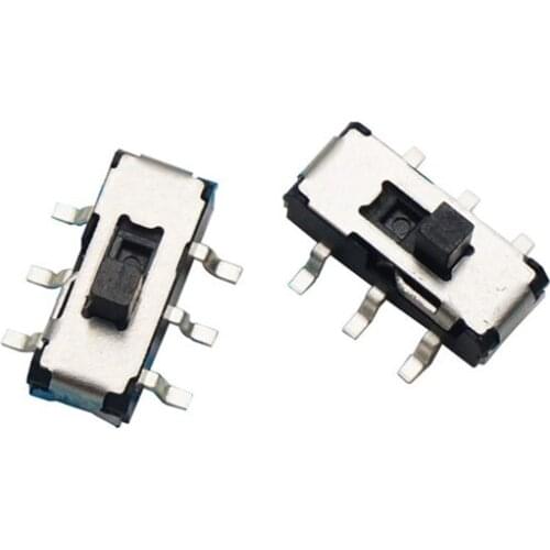 10PCS MSS22D18 SMD-6PIN SPDT toggle switch handle length 2mm 1P2T slide switches for DVD MSS-22D18 ROHS Free shipping