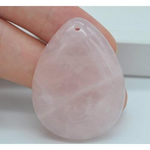 40x30MM Rose Crystal Stone Bead Teardrop CAB Cabochon Hole Jewelry For Woman Gift Pendant 1PCS H151