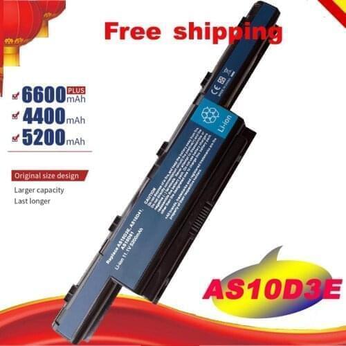 New 6 cells Laptop Battery For Acer Aspire AS10D31 AS10D51 AS10D61 AS10D71 AS10D75 AS10D81 V3 5741 5560 v3-771g 5560G Free shipp
