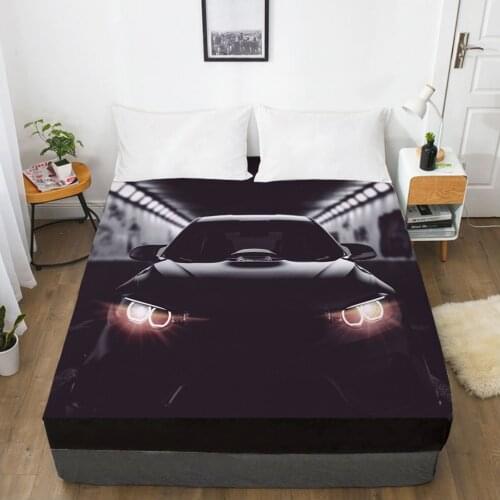 Car Elastic fitted sheet bed sheet With An Elastic Band 150x200/180/200/160x200 Mattress Cover Bed cover 1pc Car lights