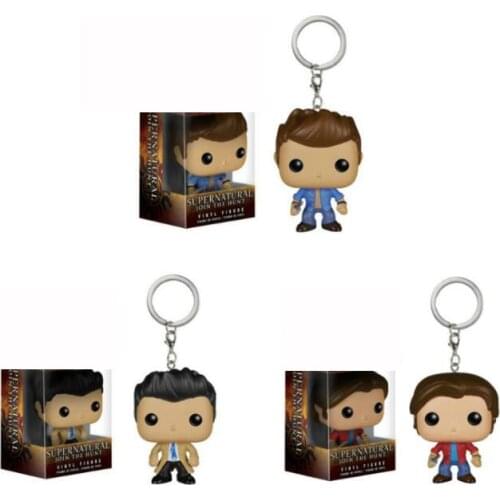 Funko Pop Supernatural Keychain Dean Castiel Sam Action Figure Toy