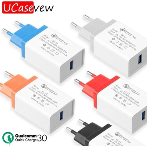 QC3.0 Quick Charge USB Charger Phone Fast Charging Travel Universal For Xiaomi iPhone Samsung S8 Huawei Mate 20 USB Wall Adapter