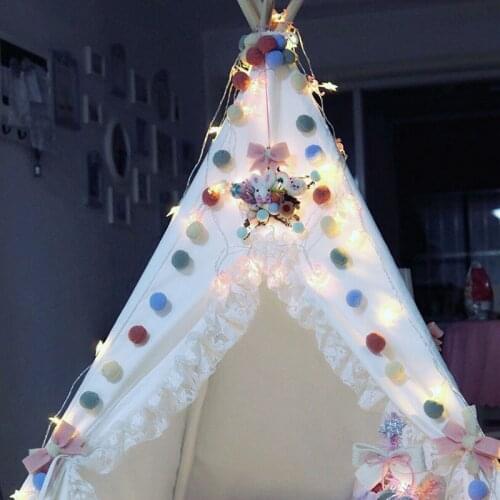 C Wool Felt Balls 2m Wall hanging Handmade Kids Room Wall Decor Nursery Pom Pom Garland Best Gifts For Kids Room Ornament