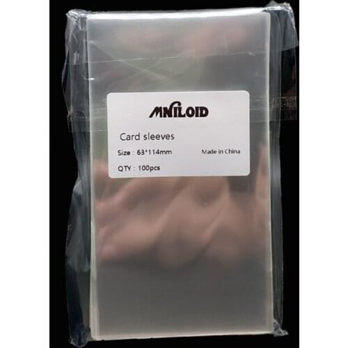 100pcs/lot 63*114mm Board Game Card Sleeves Magic Tarot Cards Protector Gaming Trading Card Holder Case Basketball Card Sleeves