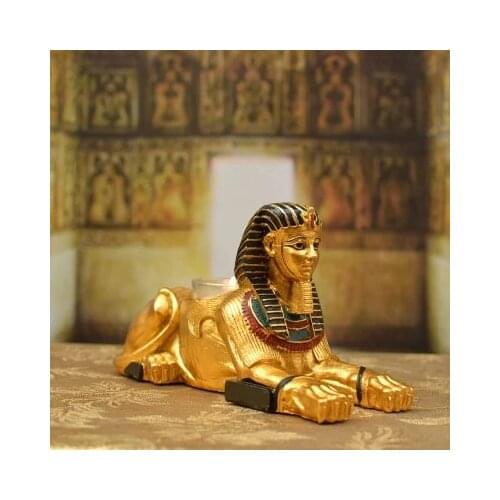 Escape room games decorations Ancient Egyptian mythology pharaoh home decoration sphinx candlestick