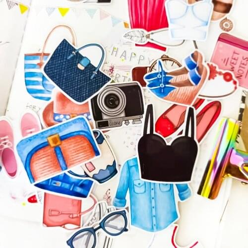 29/35/64pcs Everyday life costume jewelry girl Girls stickers Pack for Kids DIY Scrapbook Stationery Phone Laptop Bike Cartoon