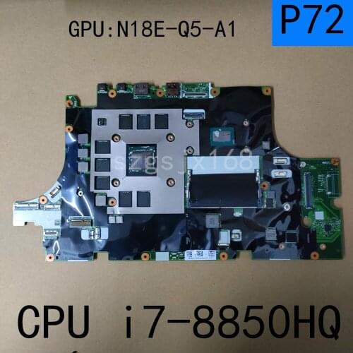 GPU: N18E-Q5 -A1 For Lenovo Thinkpad P72 Laptop Motherboard CPU i7-8850HQ Tested 100% Work