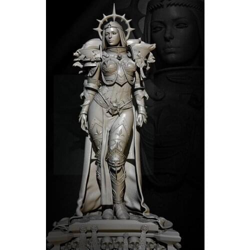 H75mm 1/24 Personality Dark Emperor Female Lead Resin 2710 DIY Model Static Hand Painted White Model Soldier V5Z4