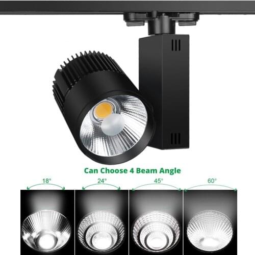 Hot sale LED Track Light 40W COB Rail Lamp Led Spotlight Shoe Clothing Store Shop Lights Supermarket Indoor Lighting AC85~265V