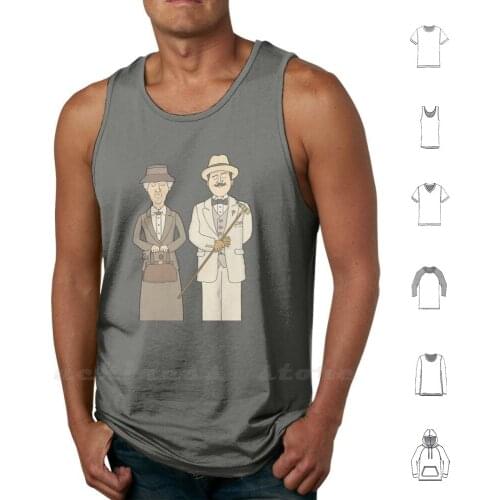 Marple And Poirot Tank Tops Vest Sleeveless Agatha Christie Marple Poirot Detective Murder Mystery Reading Novel