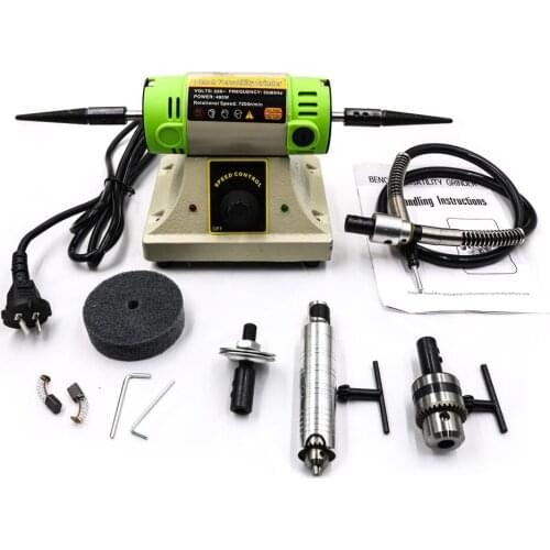 Multifunctional electric grinder Polishing machine Diy manual table grinder woodworking engraving punching tool