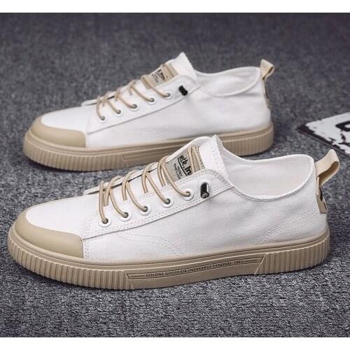 YSHUNIJ Low-cut Canvas Shoes Breathable Mens Trendy Shoes 2021 Summer New Shoes Wild Trend Board Shoes Korean Casual Shoes