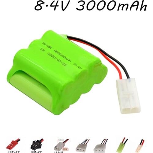 Upgrade 8.4V 3000mAh NIMH Battery For Rc Car Tanks Trains Robot Boat Gun Toys Ni-MH AA 2400mAh 8.4v Rechargeable Battery Pack