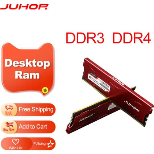 JUHOR memoria ram DDR3 8G 4G 1866MHz 1600Mhz DDR4 2666mhz Desktop Memory with heatSink udimm 1333mhz New dimm stand by AMD/intel