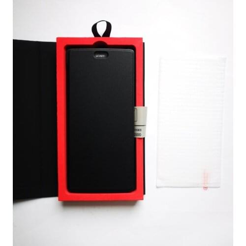 Original DOOGEE BL9000 BL12000 Leather Case 2IN1 With Tempered Glass Screen Protector Film Official High Quality Flip Cover