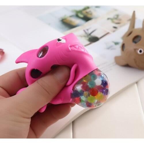 Peculiar Cartoon Shark Grape Balls Vent Ball Squeeze Grape Children Decompression Toys for Boys and Girls H055