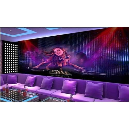 Custom photo wallpaper for walls 3 d wallpaper murals Fashion Dynamic 3D music sexy beauty DJ rock colorful background wall
