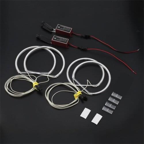 Professional Non-HID Halogen Headlight White/Yellow LED CCFL Angel Eyes Halo Rings Kit for BMW E46 3 Series 1999-2004 Hot New