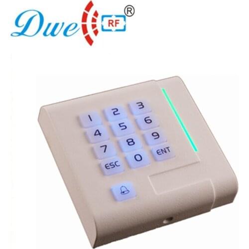 DWE CC RF RFID card readers control white 125khz 12v plastic proximity card reader with keypad