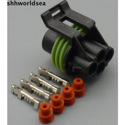 Shhworldsea 4 Pin way Metri-Pack 150 sealed female housing socket auto Oxygen Sensor plug wire connector 12065298