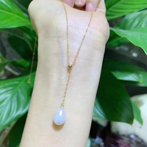 Shilovem 18k yellow gold Natural freshwater pearls pendants fine Jewelry women trendy necklace new gift mymz0909866zz