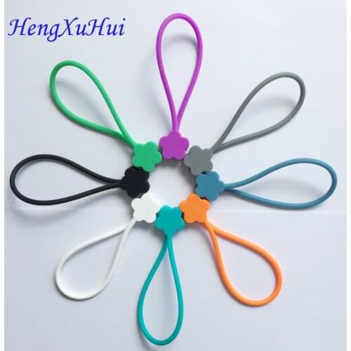 Magnet Silicone Cable Winder Earphone Cord Winder Cable Organizer Clips Tie Rope