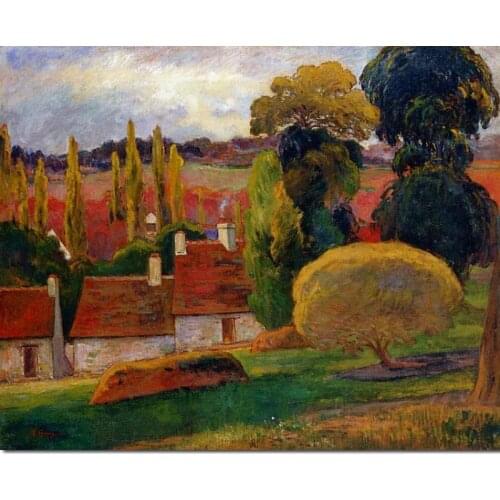 Modern Art For Bedroom Farm in Brittany Colored Paul Gauguin Paintings Landscape Impressionist Hand Painted Oil Artwork Canvas