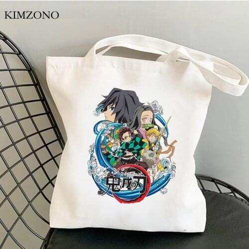 Demon Slayer Kimetsu No Yaiba shopping bag shopping eco recycle bag grocery bolso bag cloth sac cabas cabas