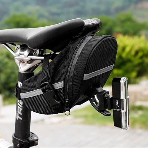 Bicycle Waterproof Saddle Bag Portable Bike Storage Saddle Pouch Seat Reflective Cycling Tail Rear Pouch Bag Bicycle Accessories