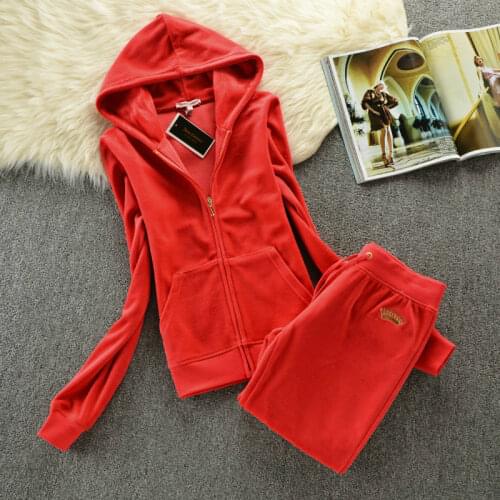 Spring 2-piece set of fashion personality sequined womens sportswear casual suit sequined suit velvet suit womens clothing